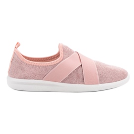 Ideal Shoes Scarpe sportive slip-on rosa