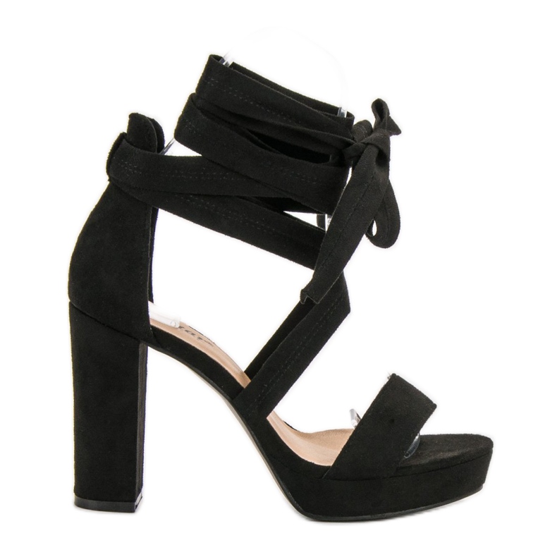 Seastar Sandali legati sulla piattaforma nero