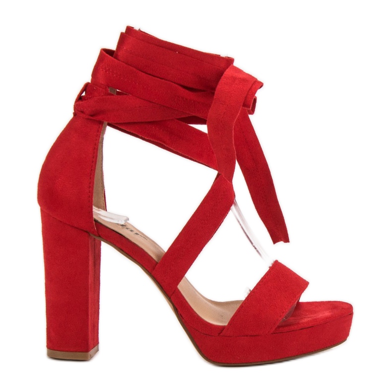 Seastar Sandali legati sulla piattaforma rosso