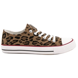 Jumex Sneakers basse con stampa leopardata nero marrone