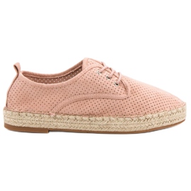 Small Swan Scarpe brogue scamosciate traforate rosa