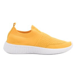 Weide Calzature in tessuto alla moda giallo