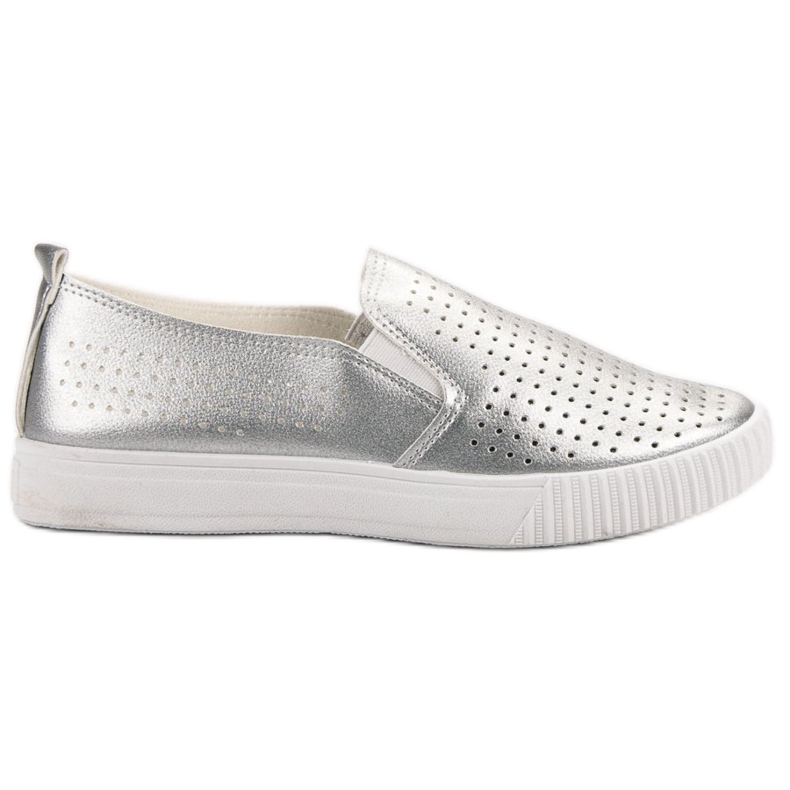 SHELOVET Slipon traforati grigio