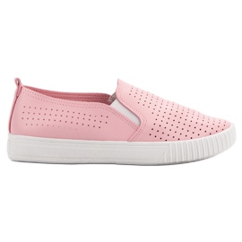 SHELOVET Slipon traforati rosa