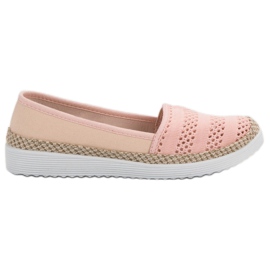 SHELOVET Espadrillas in tessuto rosa