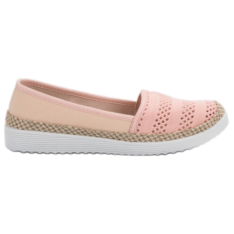SHELOVET Espadrillas in tessuto rosa