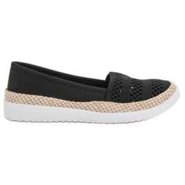SHELOVET Espadrillas in tessuto nero