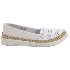 SHELOVET Espadrillas in tessuto bianca
