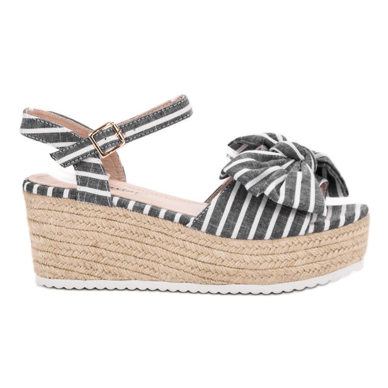 Seastar Sandali con zeppa con fiocco grigio
