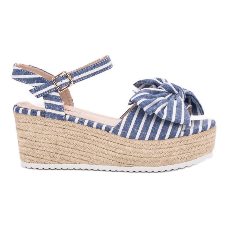 Seastar Sandali con zeppa con fiocco blu