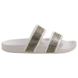 Seastar Pantofole Bianche Con Cristalli bianco multicolore