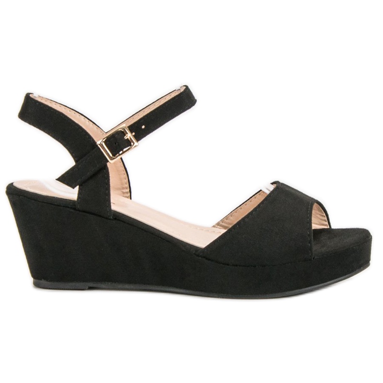 SHELOVET Sandali in pelle scamosciata neri nero