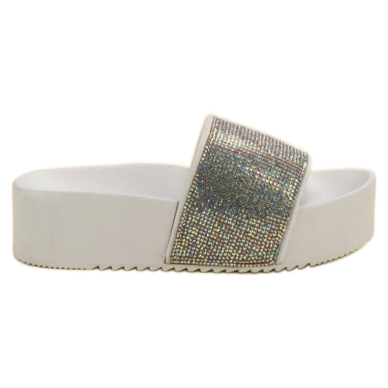 Marquiz Pantofole alla moda sulla piattaforma bianca multicolore