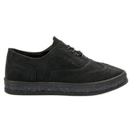 SHELOVET Scarpe brogue nere nero