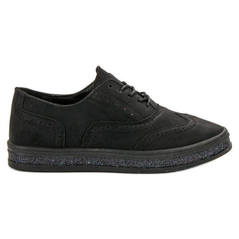 SHELOVET Scarpe brogue nere nero