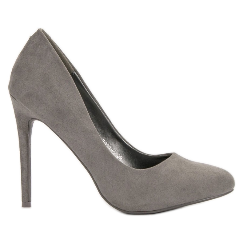 VICES Scarpe col tacco in camoscio grigio