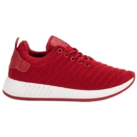 SHELOVET Calzature in tessuto alla moda rosso