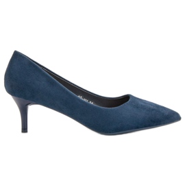 Nio Nio Décolleté in pelle scamosciata blu scuro