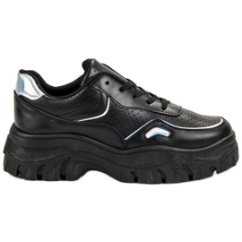SHELOVET Sneakers Nere Con Effetto Holo nero