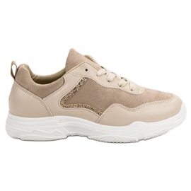 SHELOVET Scarpe da ginnastica alla moda beige