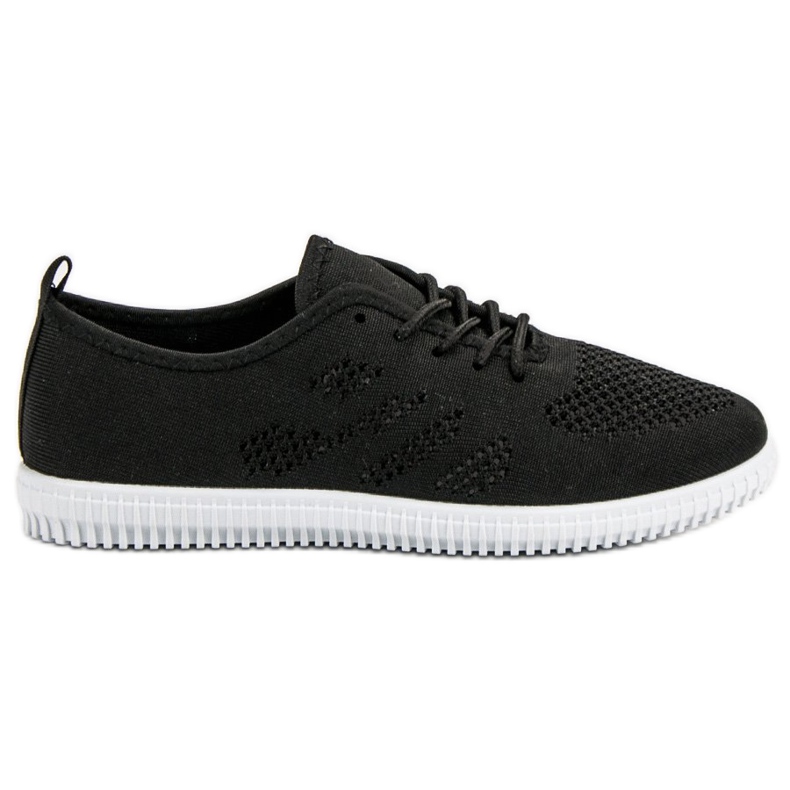 SHELOVET Calzature con lacci in tessuto nero