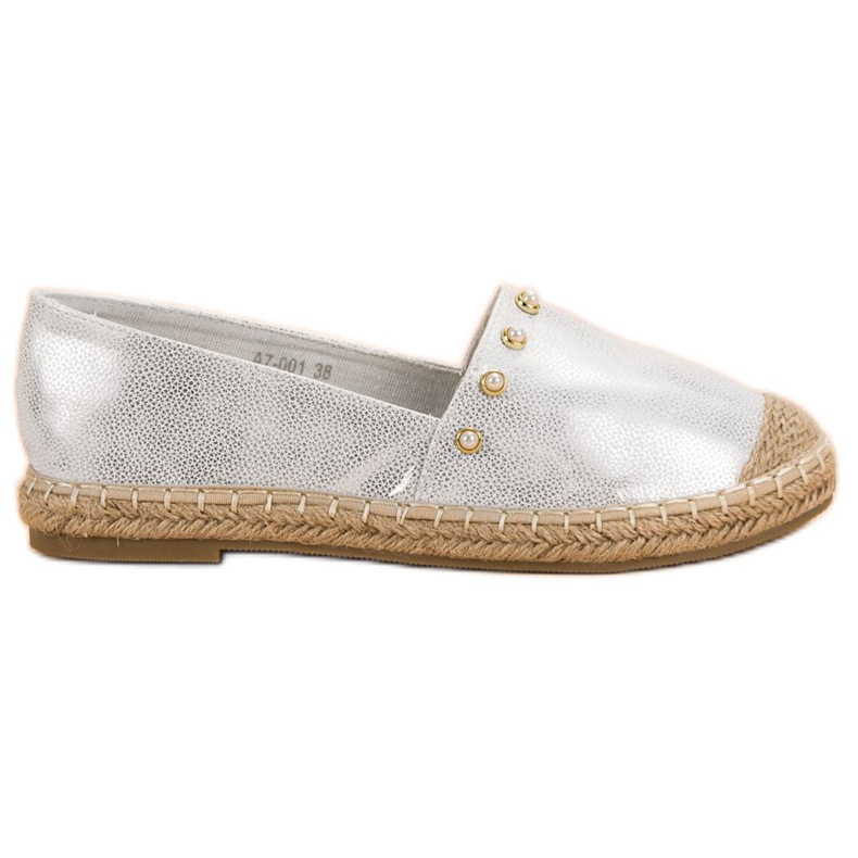 SHELOVET Espadrillas d'argento grigio