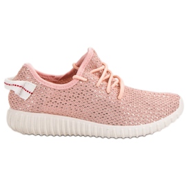 SHELOVET Scarpe Slip-on Con Paillettes rosa