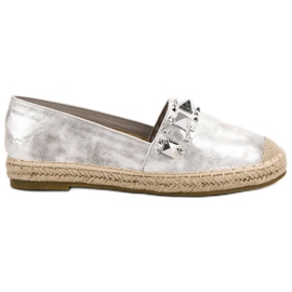 Janessa Espadrillas Con Borchie grigio
