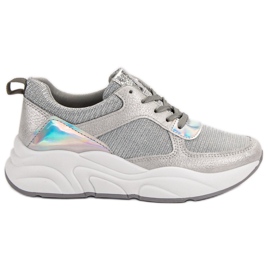 Ideal Shoes Scarpe sportive argento grigio