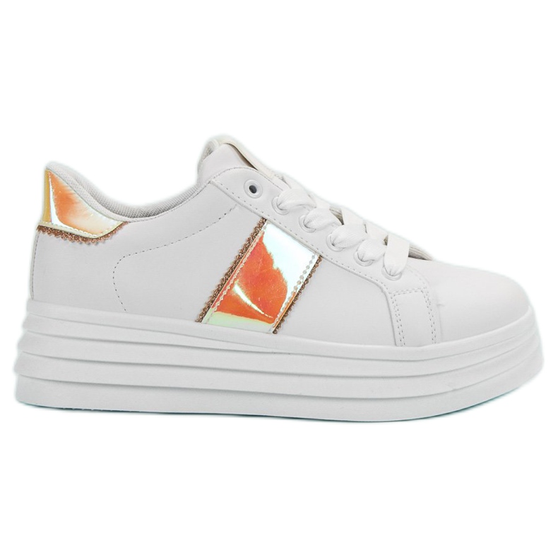 SHELOVET Scarpe bianche sulla piattaforma bianca