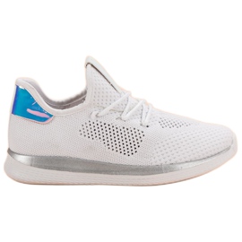 SHELOVET Scarpe sportive in tessuto bianco