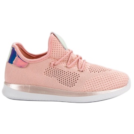 SHELOVET Scarpe sportive in tessuto rosa