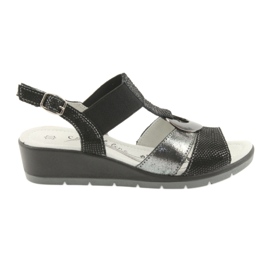 Filippo Comodi sandali con zeppa in pelle nero grigio