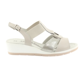 Filippo Comodi sandali con zeppa in pelle marrone grigio