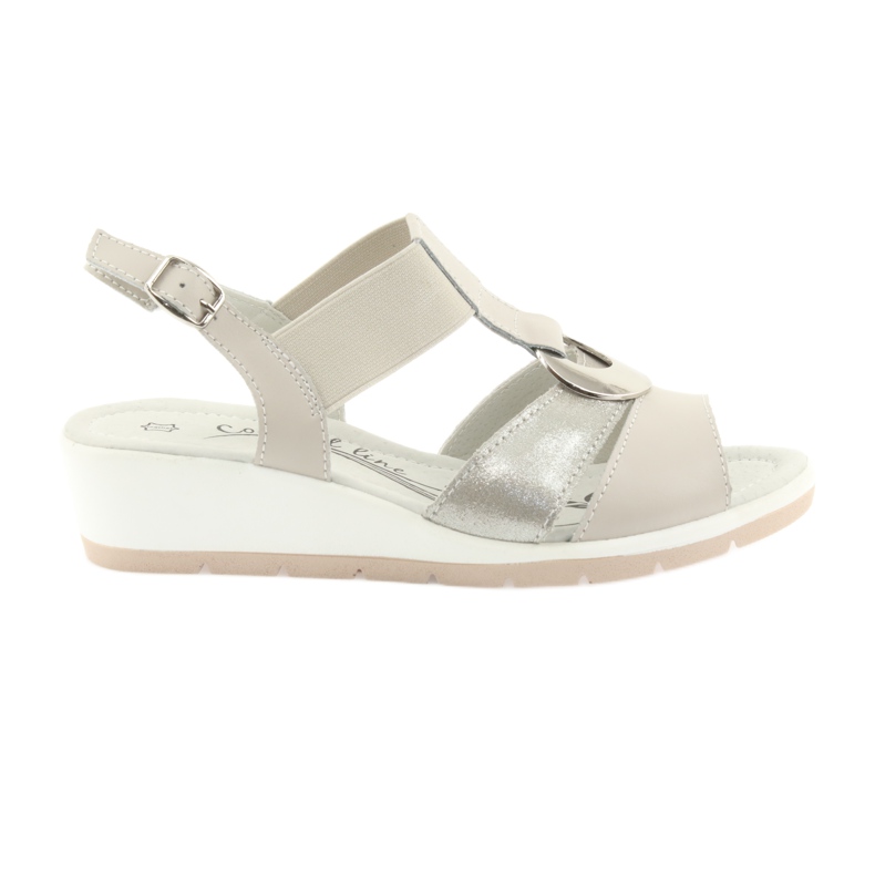 Filippo Comodi sandali con zeppa in pelle marrone grigio