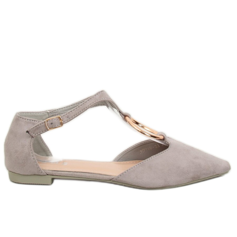 Ballerine aperte grigie JN7119 L. GRAY grigio