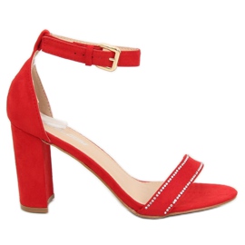 Sandali sul palo rosso A8020 Rosso