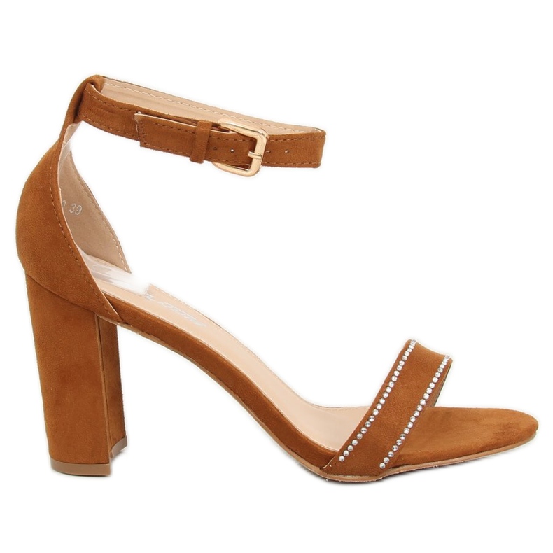 Sandali sul cammello post A8020 Camel marrone