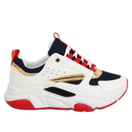 Scarpe sportive multicolor BK008-47 BIANCO/BLU multicolore blu navy