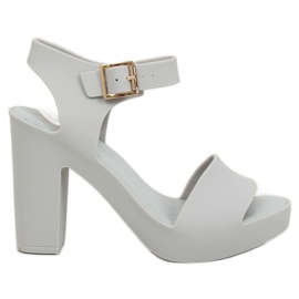Sandali tacco alto Meliski Grigio KM202 L.GRAY