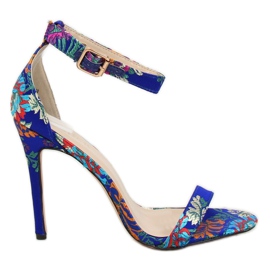 Sandali blu navy orientali KSL708 Blue multicolore