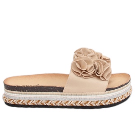 Pantofole da donna beige S61 Beige