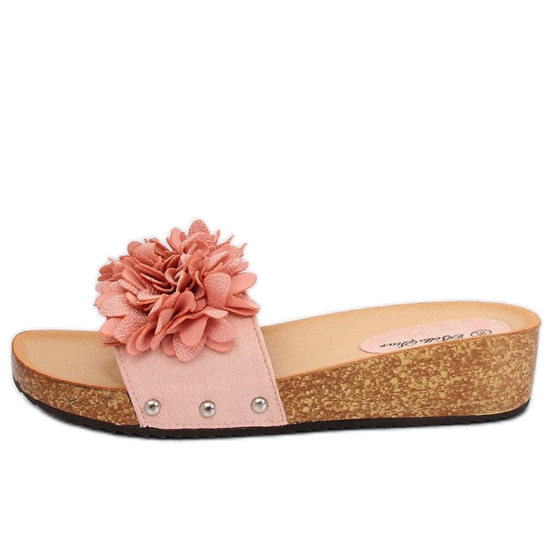 Rosa S63 Pantofole rosa con fiori