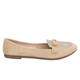 Mocassini da donna beige VS-662 Khaki