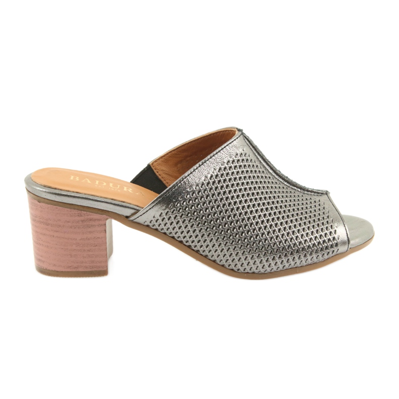 Badura Cappelli in pelle aperta da donna 5311 argento grigio