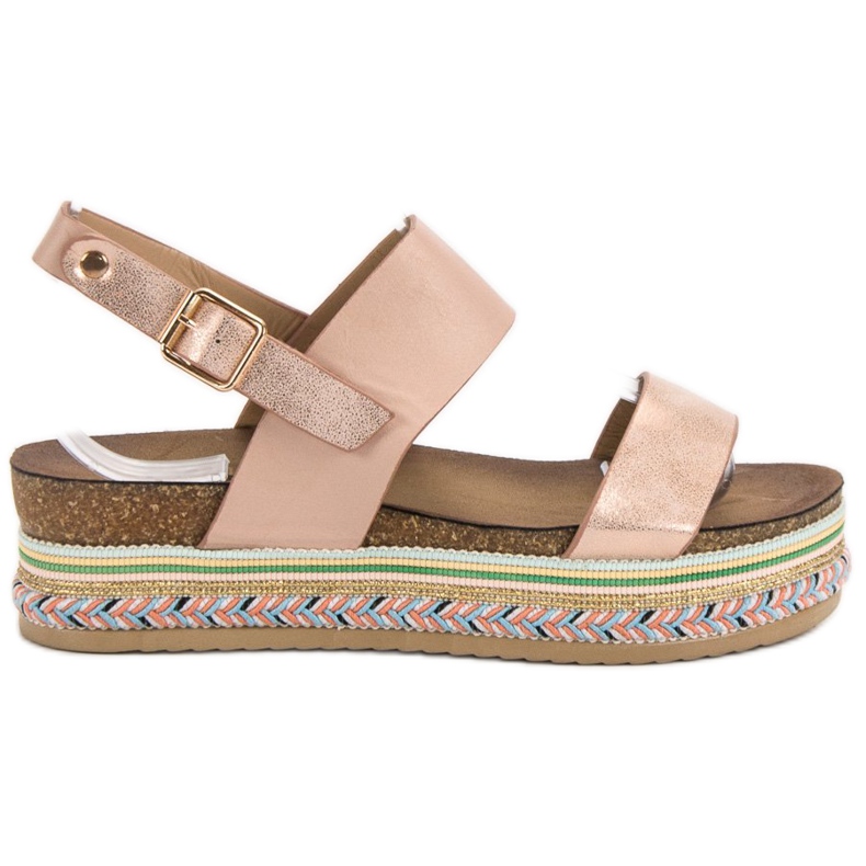 Seastar Sandali su piattaforma multicolore rosa