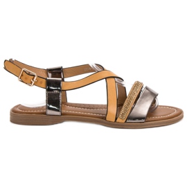 Small Swan Sandali alla moda giallo