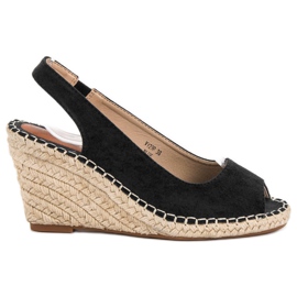 Seastar Sandali con zeppa nero