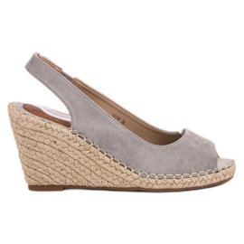 Seastar Sandali con zeppa grigio