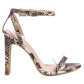Seastar Sandali con stampa animalier marrone
